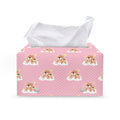 Cute Polka Dot Baby Bear Pattern Print Leather Tissue Box Cover