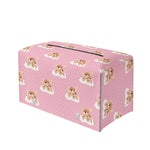 Cute Polka Dot Baby Bear Pattern Print Leather Tissue Box Cover