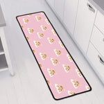 Cute Polka Dot Baby Bear Pattern Print Long Kitchen Mat