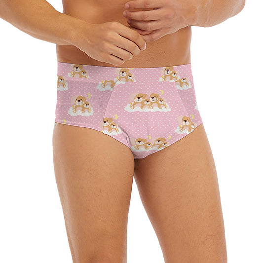 Cute Polka Dot Baby Bear Pattern Print Men's Briefs