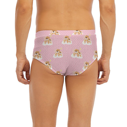 Cute Polka Dot Baby Bear Pattern Print Men's Briefs