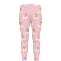 Cute Polka Dot Baby Bear Pattern Print Men's Leggings