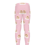 Cute Polka Dot Baby Bear Pattern Print Men's leggings