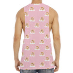 Cute Polka Dot Baby Bear Pattern Print Men's Muscle Tank Top