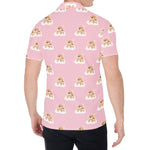 Cute Polka Dot Baby Bear Pattern Print Men's Shirt