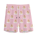 Cute Polka Dot Baby Bear Pattern Print Men's Athletic Shorts