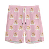 Cute Polka Dot Baby Bear Pattern Print Men's Sports Shorts