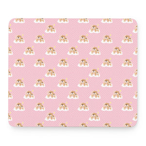 Cute Polka Dot Baby Bear Pattern Print Mouse Pad