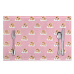 Cute Polka Dot Baby Bear Pattern Print Placemat