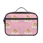 Cute Polka Dot Baby Bear Pattern Print Portable Lunch Bag