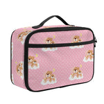 Cute Polka Dot Baby Bear Pattern Print Portable Lunch Bag