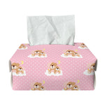 Cute Polka Dot Baby Bear Pattern Print Rectangle Tissue Box Cover