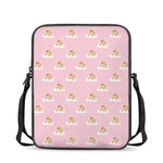 Cute Polka Dot Baby Bear Pattern Print Rectangular Crossbody Bag