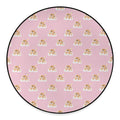 Cute Polka Dot Baby Bear Pattern Print Round Floor Mat