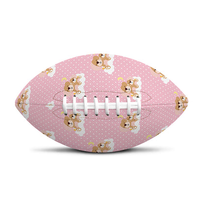 Cute Polka Dot Baby Bear Pattern Print Rugby Ball