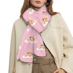 Cute Polka Dot Baby Bear Pattern Print Scarf
