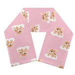 Cute Polka Dot Baby Bear Pattern Print Scarf