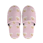 Cute Polka Dot Baby Bear Pattern Print Slippers