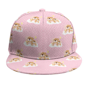 Cute Polka Dot Baby Bear Pattern Print Snapback Cap