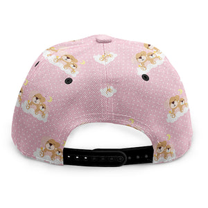 Cute Polka Dot Baby Bear Pattern Print Snapback Cap