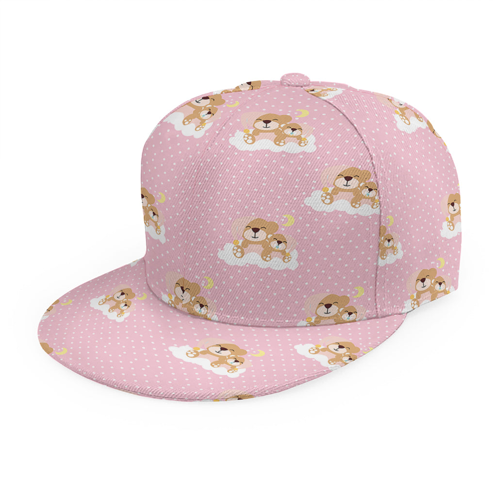 Cute Polka Dot Baby Bear Pattern Print Snapback Cap