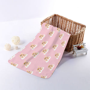 Cute Polka Dot Baby Bear Pattern Print Towel