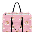 Cute Polka Dot Baby Bear Pattern Print Utility Tote Bag