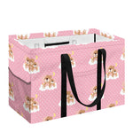 Cute Polka Dot Baby Bear Pattern Print Utility Tote Bag