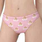 Cute Polka Dot Baby Bear Pattern Print Women's Panties