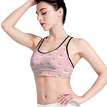 Cute Polka Dot Baby Bear Pattern Print Women's Sports Bra