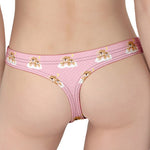 Cute Polka Dot Baby Bear Pattern Print Women's Thong