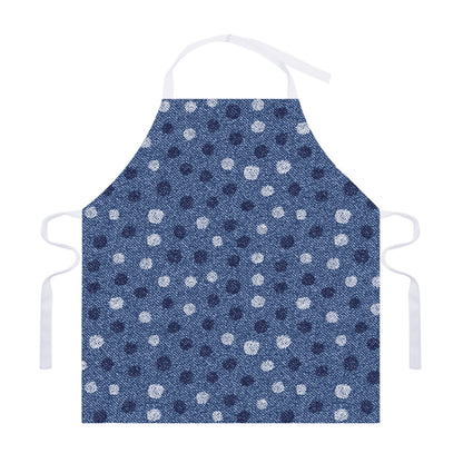 Cute Polka Dot Denim Jeans Pattern Print Adjustable Apron