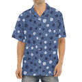 Cute Polka Dot Denim Jeans Pattern Print Aloha Shirt