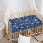 Cute Polka Dot Denim Jeans Pattern Print Baby Crib Sheet