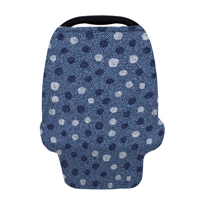 Cute Polka Dot Denim Jeans Pattern Print Baby Seat Cover