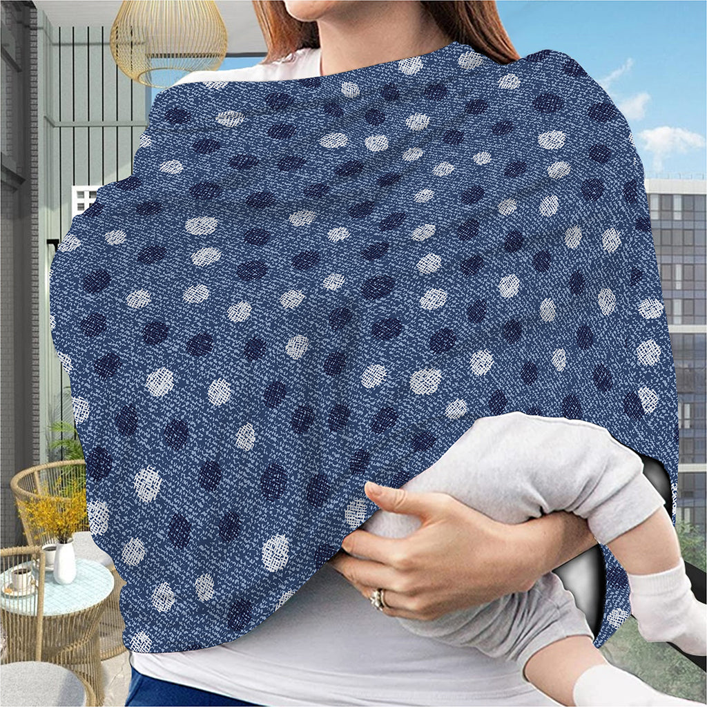 Cute Polka Dot Denim Jeans Pattern Print Baby Seat Cover