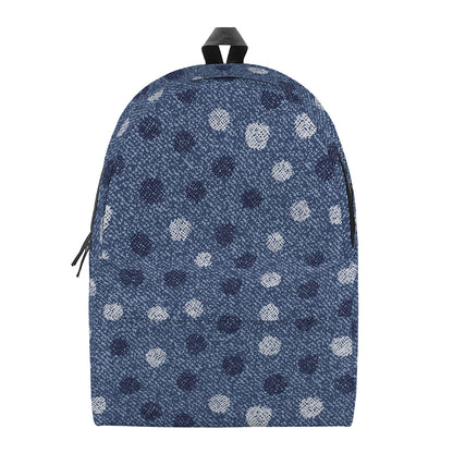 Cute Polka Dot Denim Jeans Pattern Print Backpack