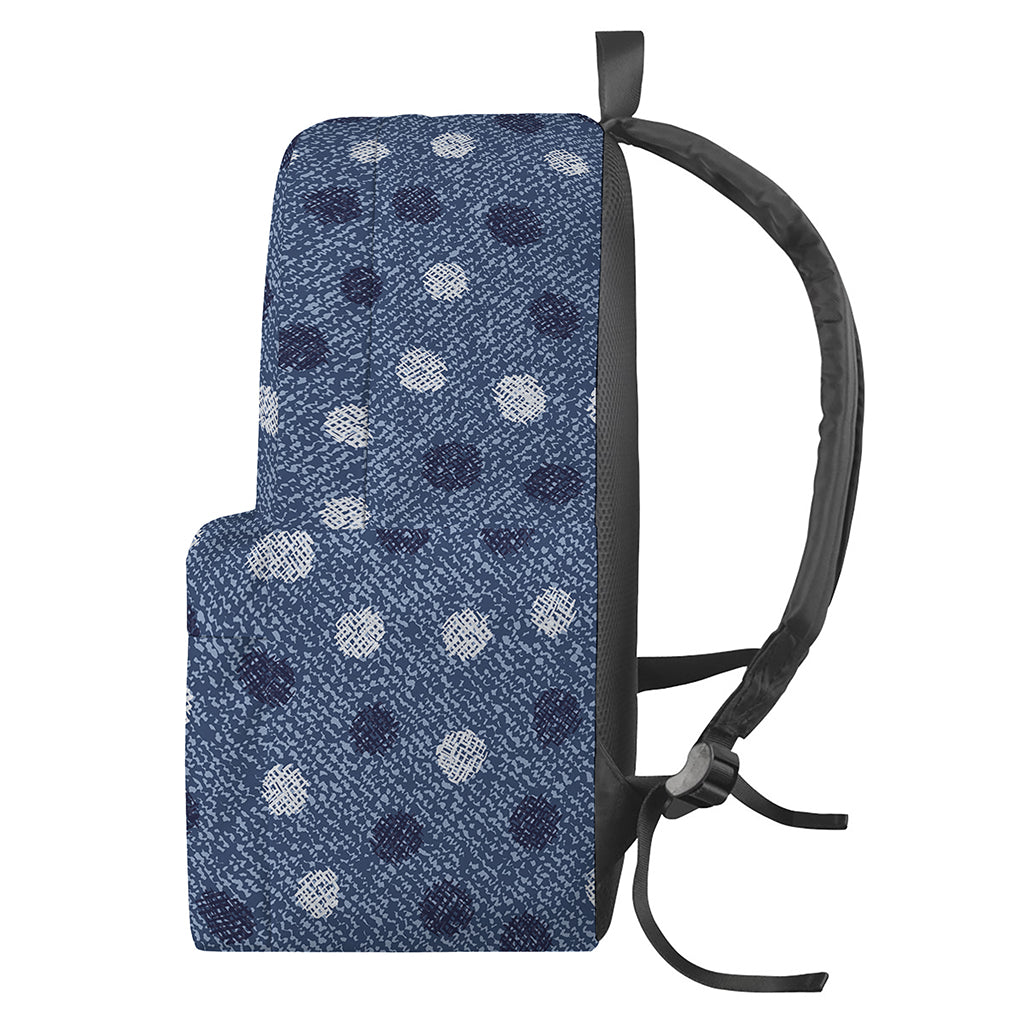 Cute Polka Dot Denim Jeans Pattern Print Backpack