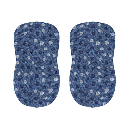 Cute Polka Dot Denim Jeans Pattern Print Bar Stool Covers