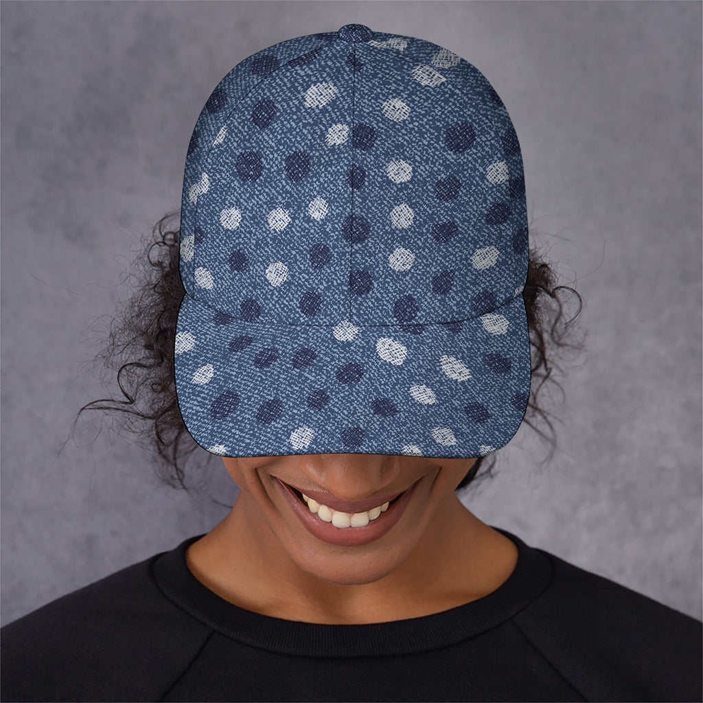 Cute Polka Dot Denim Jeans Pattern Print Baseball Cap