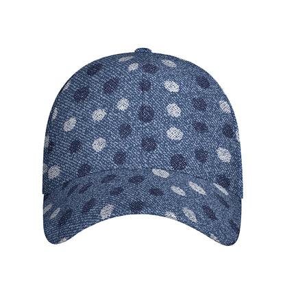 Cute Polka Dot Denim Jeans Pattern Print Baseball Cap