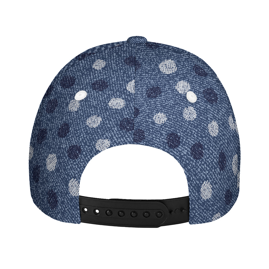Cute Polka Dot Denim Jeans Pattern Print Baseball Cap