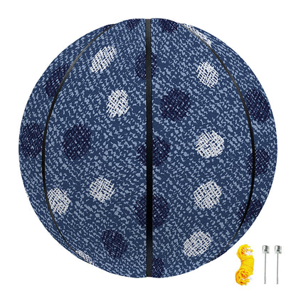 Cute Polka Dot Denim Jeans Pattern Print Basketball