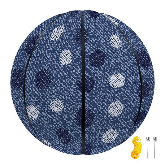 Cute Polka Dot Denim Jeans Pattern Print Basketball