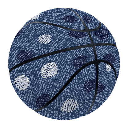 Cute Polka Dot Denim Jeans Pattern Print Basketball