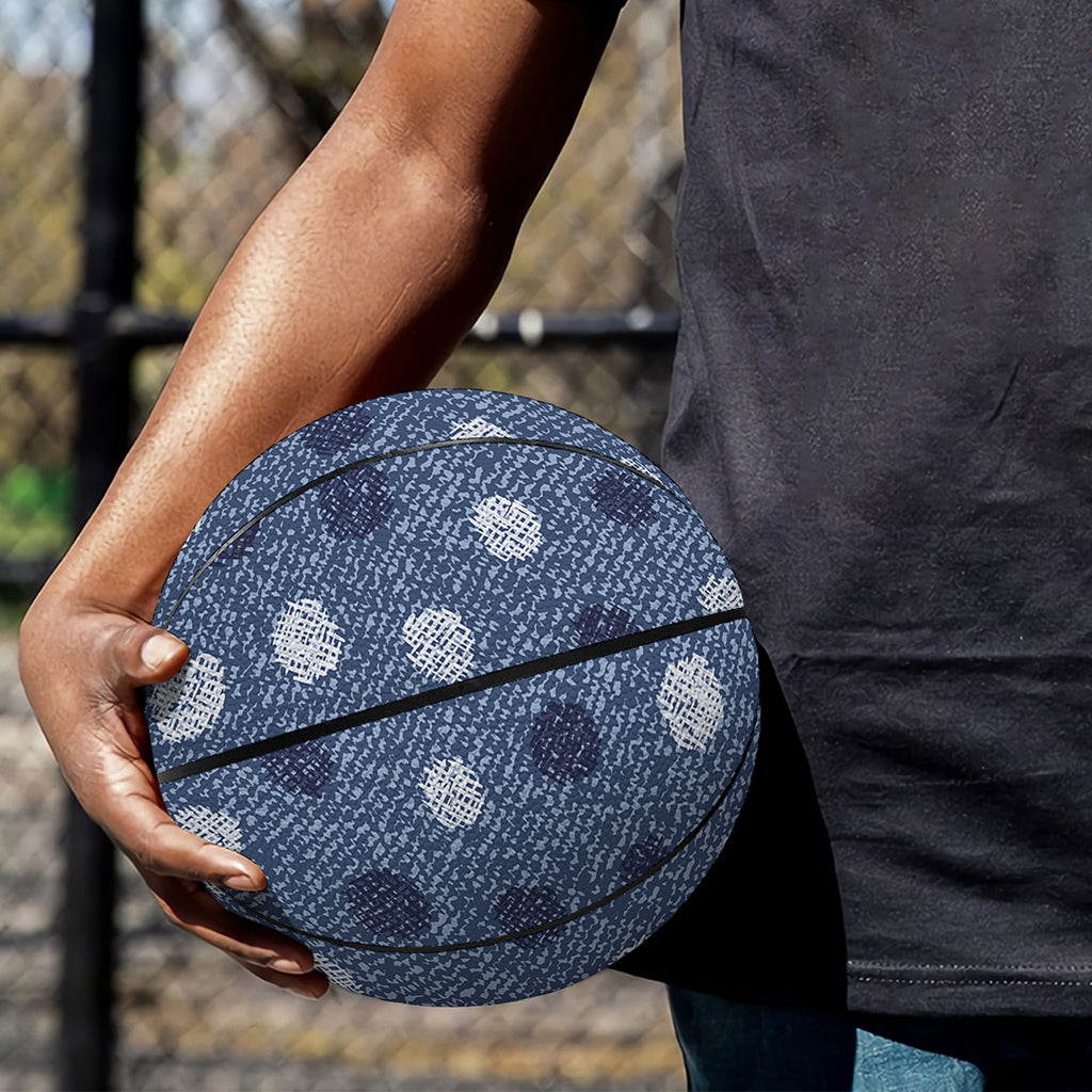 Cute Polka Dot Denim Jeans Pattern Print Basketball
