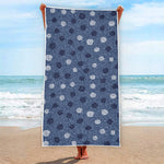 Cute Polka Dot Denim Jeans Pattern Print Beach Towel