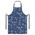 Cute Polka Dot Denim Jeans Pattern Print Bib Apron With Pocket