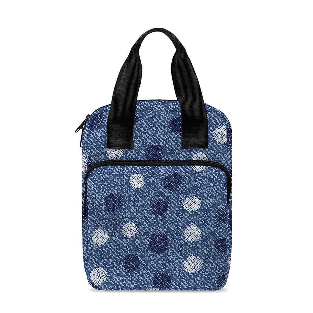 Cute Polka Dot Denim Jeans Pattern Print Bible Tote Bag
