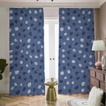 Cute Polka Dot Denim Jeans Pattern Print Blackout Pencil Pleat Curtains